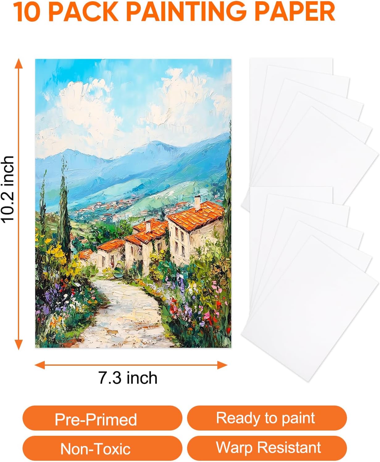 Yeeart Acrylic Paint Set, 52 Piece Professional Painting Supplies Kit with Wood Easel and Paiting Paper, 24 Colors Acrylic Paint, 2 * 10 Brushes, Premium Paint Kit - Image 7