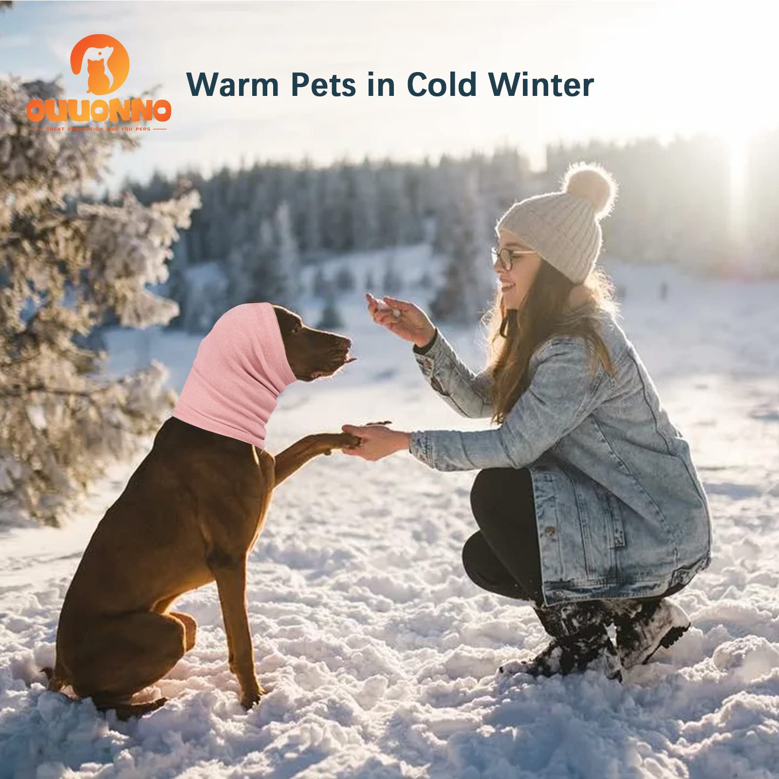 Dog Hats OUUoNNo Dog Neck Warmer, Adjustable Scarf For Dogs