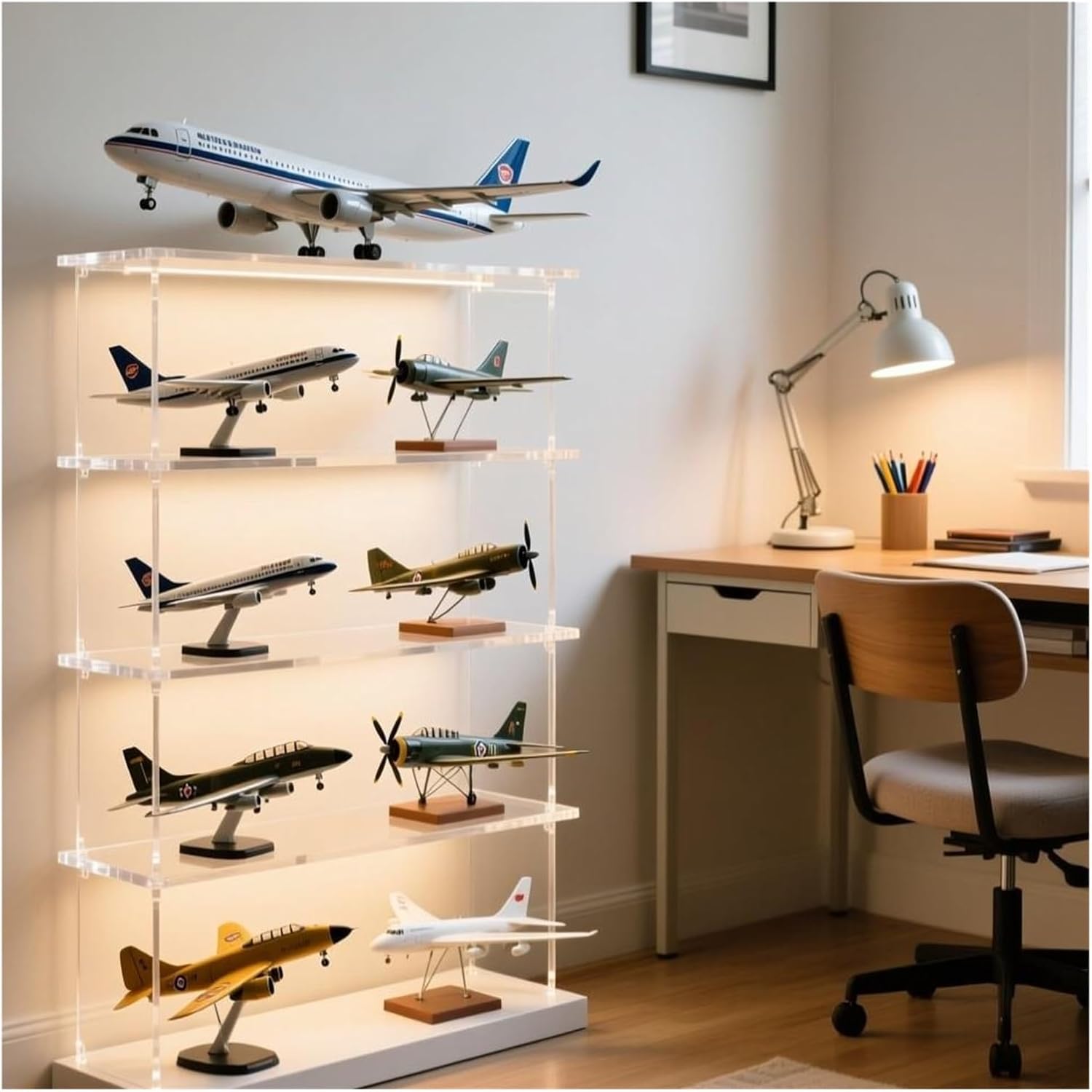 Miniature Scale 32cm 1：200 for Diecast Resin Aircraft Model B747 Souvenirs Collection Desktop Decoration Flying Toy Game Kits
