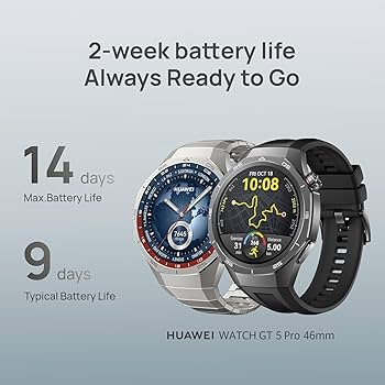 Montre connectée Huawei Watch GT 5 Pro 46 mm titane avec bracelet