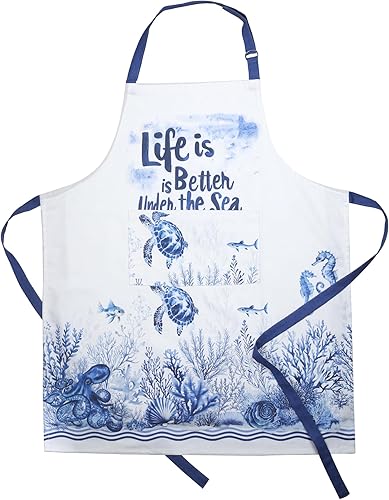 Vintage Vista Delantal de cocina 100% algodón, delantales ajustables para mujeres, delantales de cocina para hombres, delantal de chef unisex para