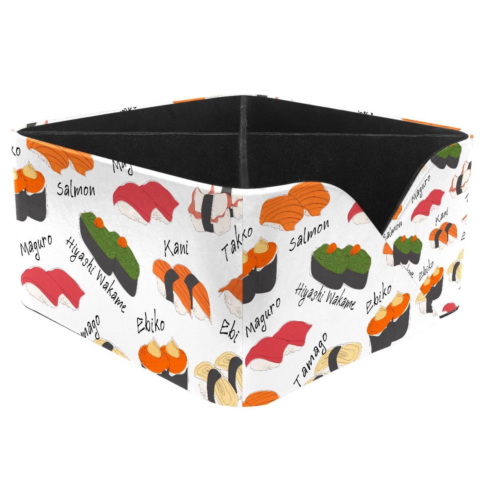 KengjuTesu Japanese Sushi Desktop Organizer Pen Holder, Rectangular Pencil Cup for Office, Study and Makeup Stations