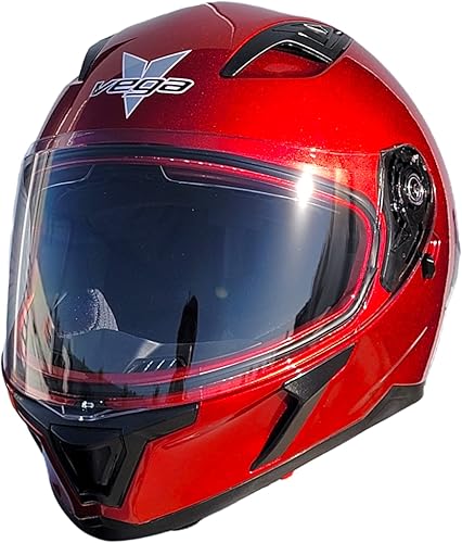 Holeshot - Casco de motocicleta para bicicletas de calle, bicicletas deportivas, motocicletas DOT ECE (rojo caramelo, S)