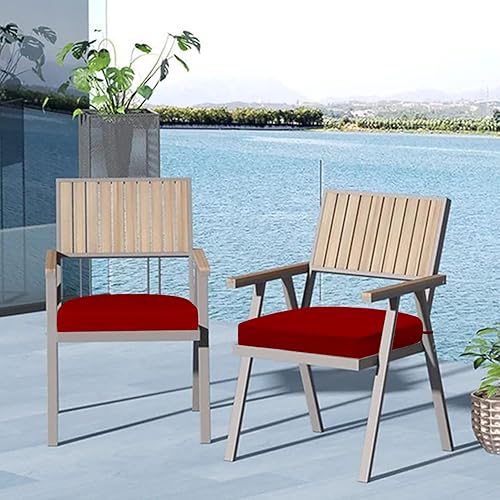 Miniatura 7 de Cozyide Cojines para sillas de exterior, cojines de asiento de patio impermeables con correas ajustables, cojines de asiento de patio redondos para