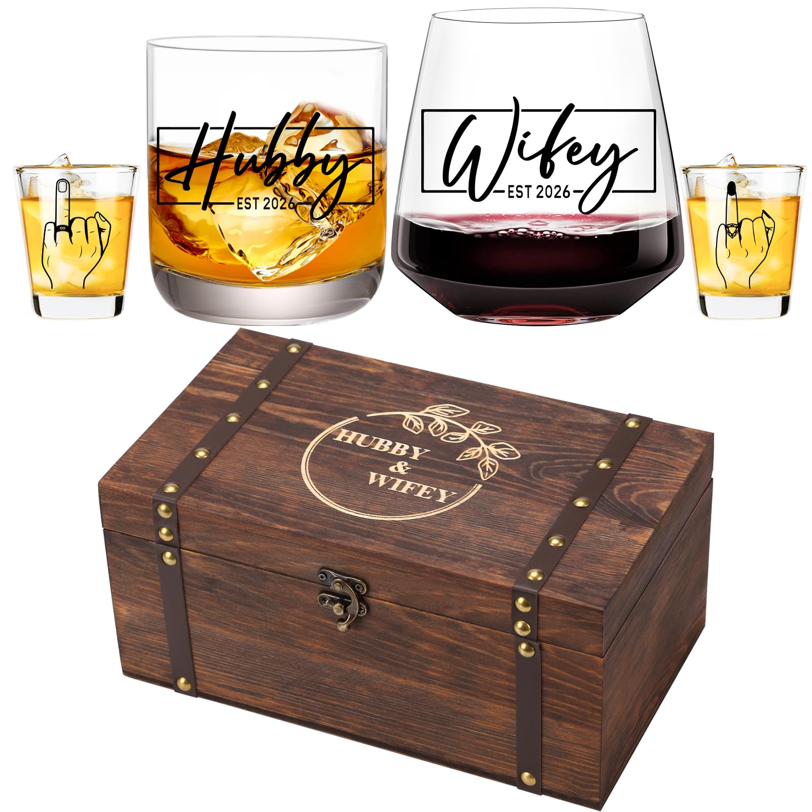 Hubby & Wifey Wedding Keepsake Box Set