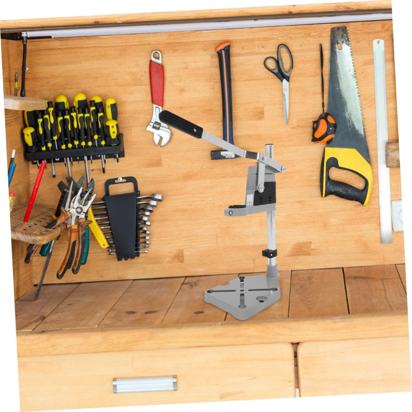 Zerodeko Portable Drill Press Stand for Hand Drill Bench Adapter Versatile Tool Holder