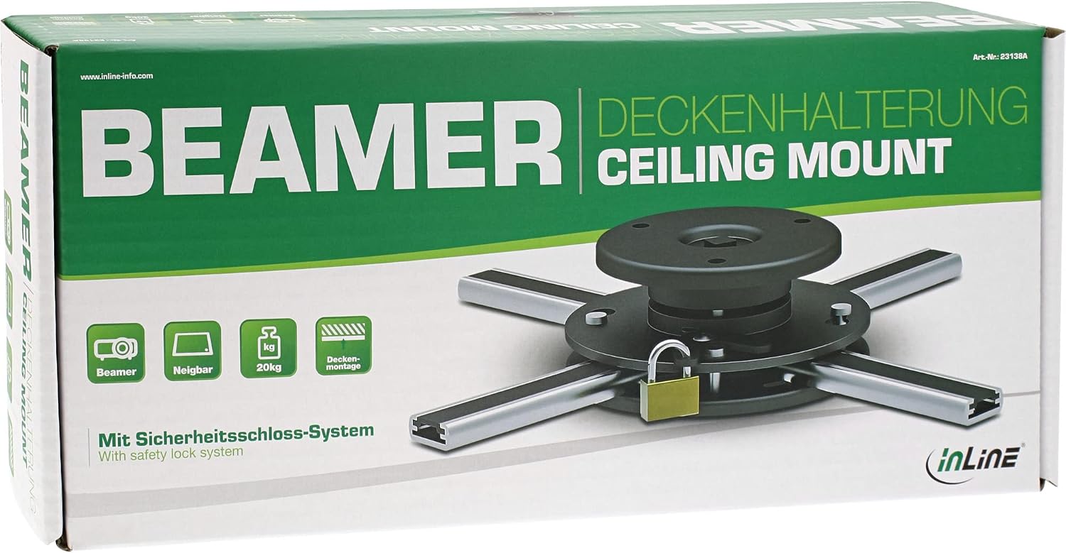 InLine® 23138A Ceiling Mount for Beamer (max 20 kg)