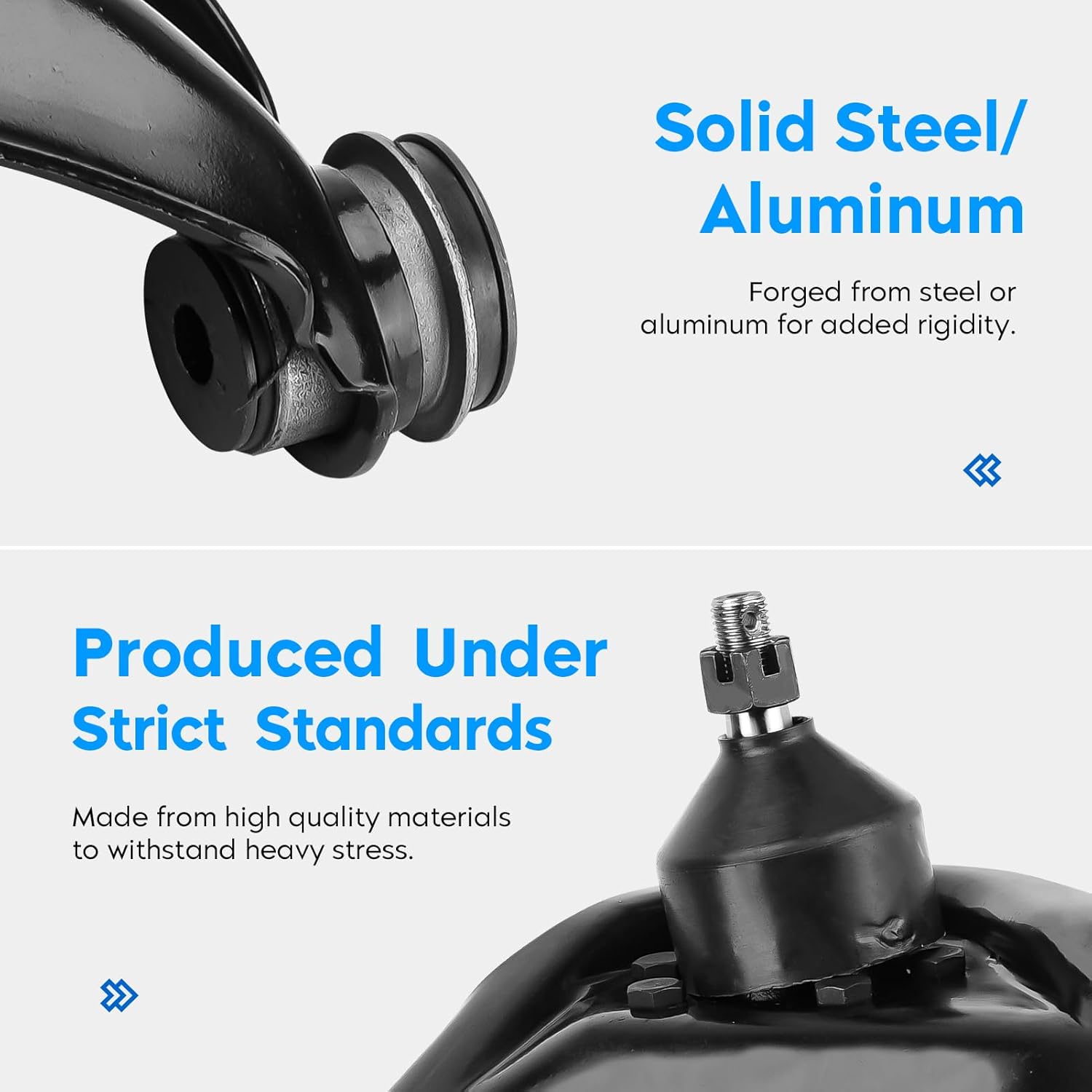 Front Upper Control Arm w/Ball Joints for Chevy & GMC C1500 1993-1999, C2500 1993-2000, Tahoe 1995-1999 RWD & 2000 5.7L RWD, Yukon 1993-1999 RWD, 15Pcs Suspension Kit K620160 K620161 K6445