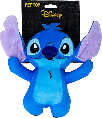 Vista 22 de Buckle-Down Juguete para perros de Disney, Lilo y Stitch Angel sonriente de cuerpo completo, juguete para mascotas, peluche