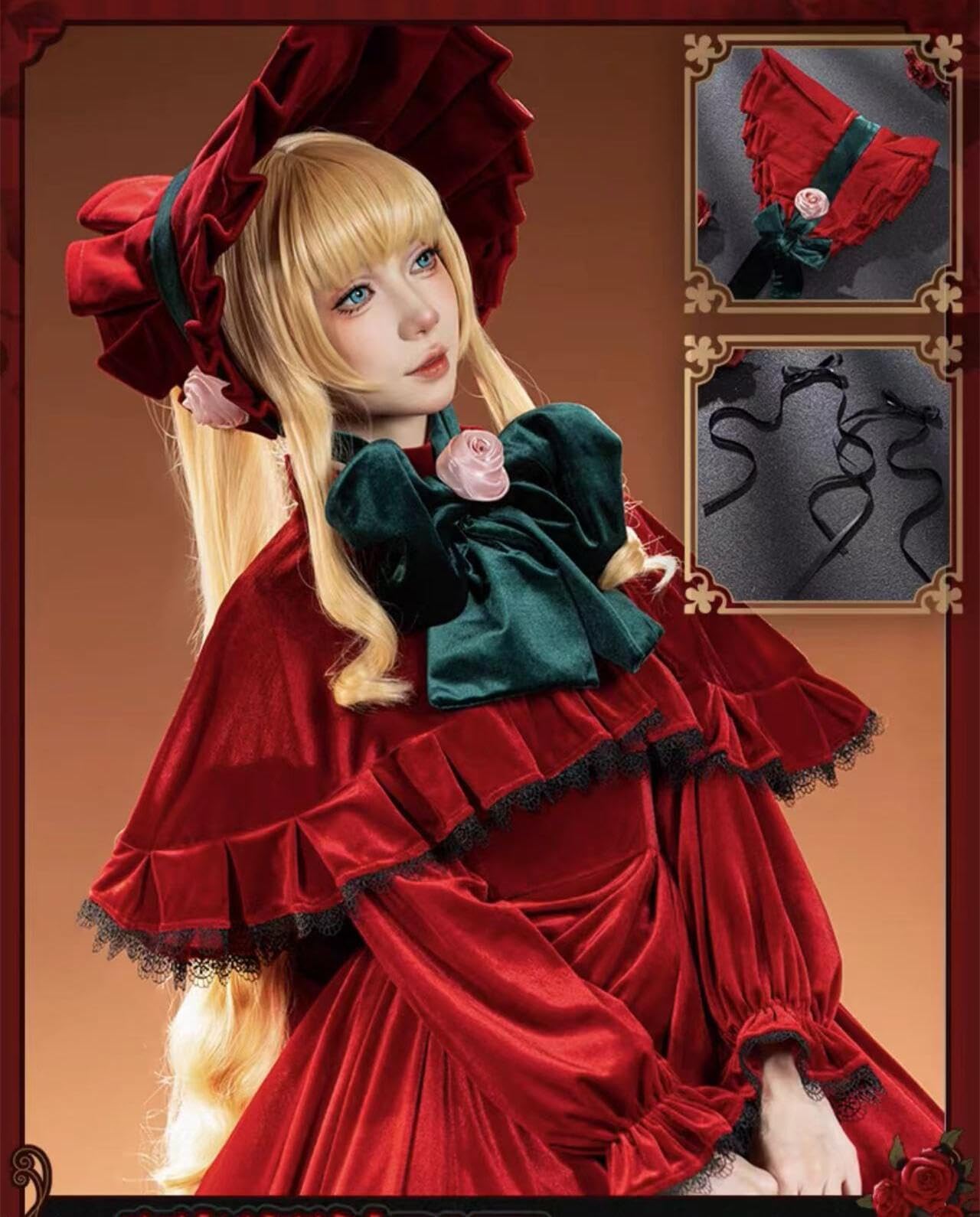 Amazon.co.jp: ローゼンメイデン コスプレ衣装 真紅 3点セット 
