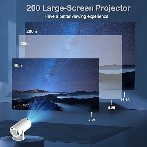 Miniatura 7 de Mini proyector con WiFi y Bluetooth, soporte 4K JAOKPO Proyector de cine portátil para exteriores Sistema Android 11 integrado Auto Keystone Home