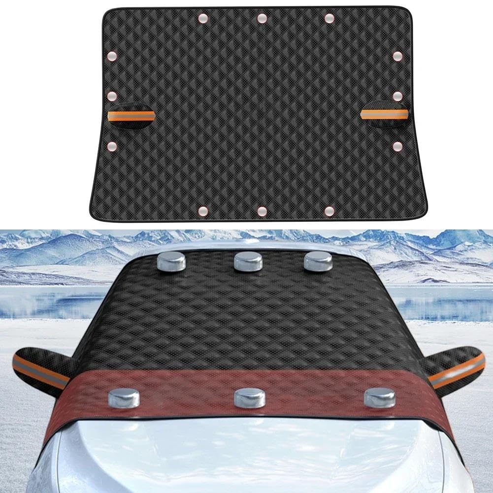 Anti-Neige Housses Couverture Magnétique Pare-Brise Avant Voiture, Pare-Soleil en Tissu Oxford, Imperméable À La Pluie, Isolation Thermique, Couverture De Visière Universelle