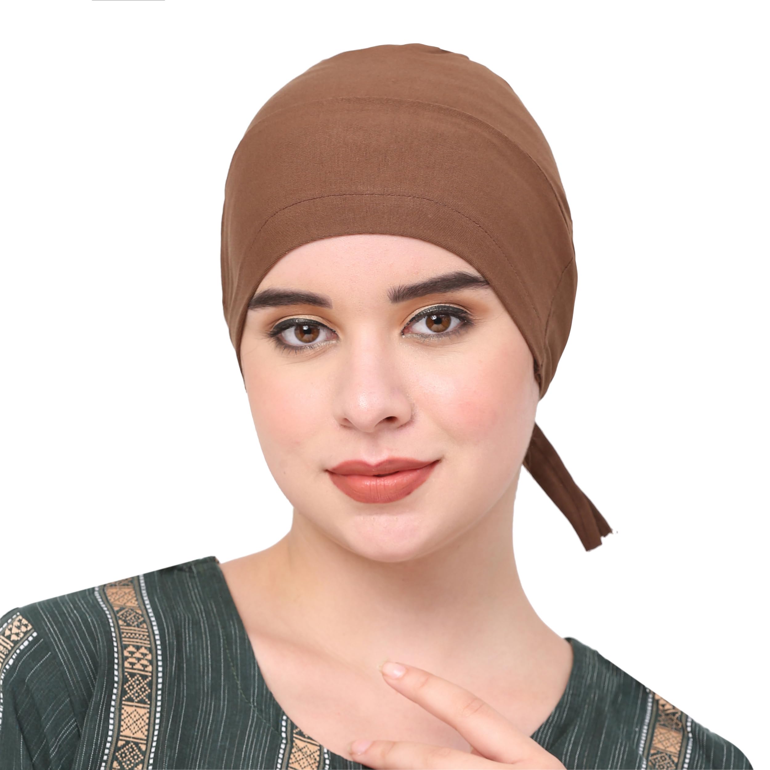 Envius Plain Cotton Design Ready To Wear Muslim Women Under/head Scarf Hijab Cap-picture-47