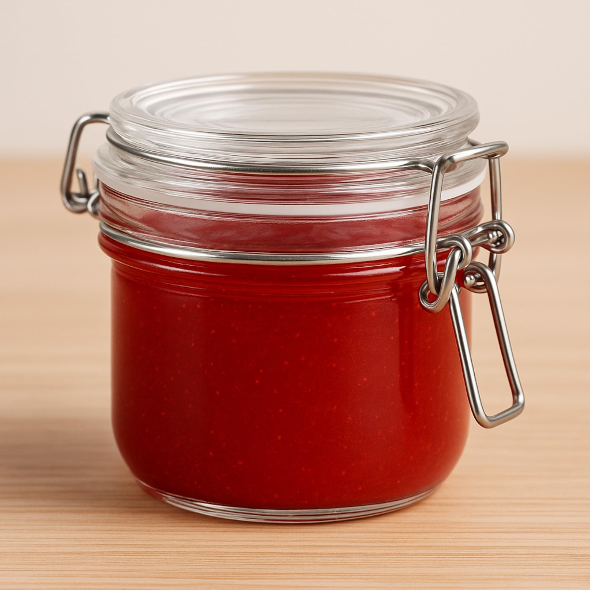 gouveo 8er Set Vorratsglas 120 ml (0,12 l) rund mit Bügelverschluss – kleine Gläser zum Befüllen und Portionieren, Aufbewahrungsgläser für Gewürze, Kräuter, Marmelade und Kleinteile (BGR120)