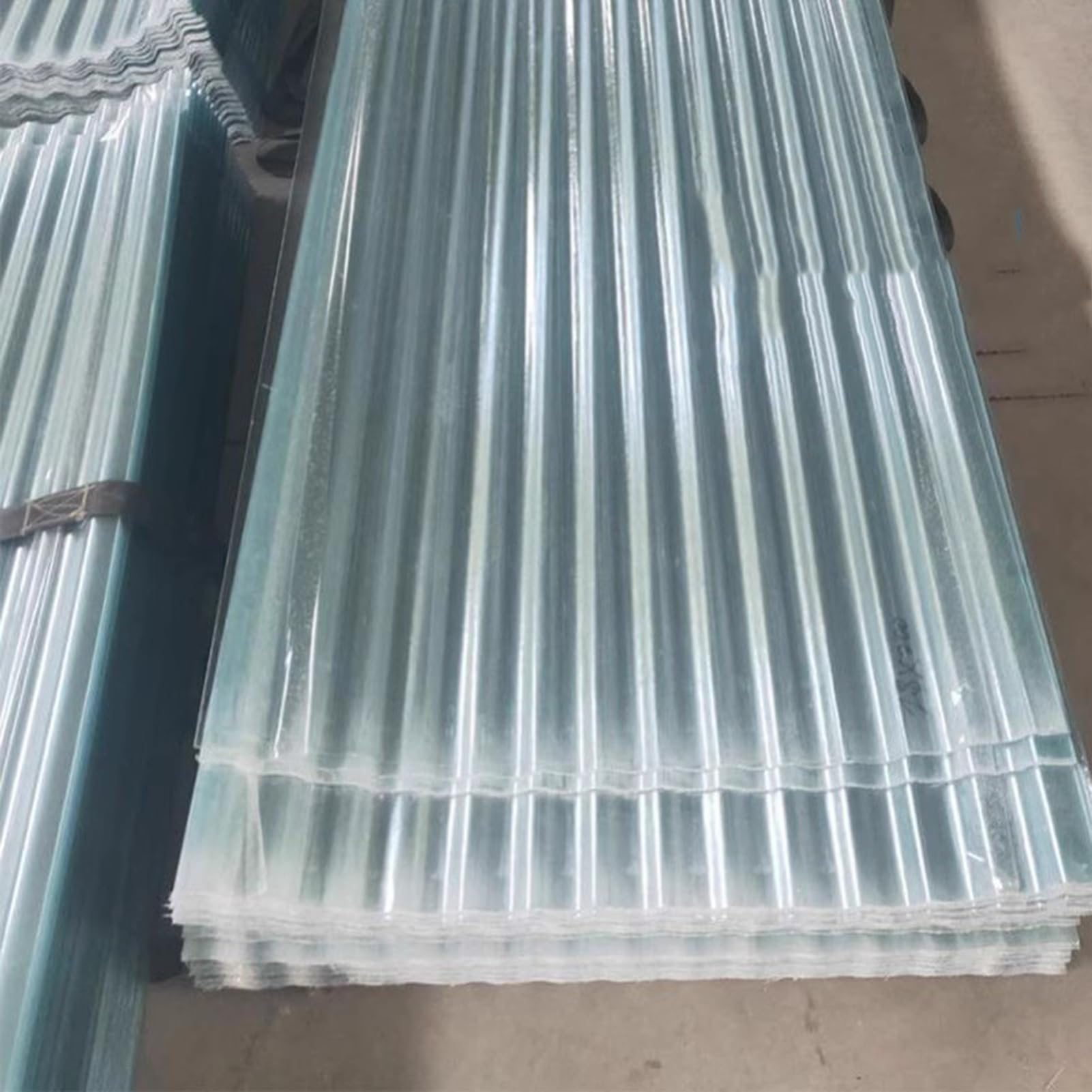 Lastre Ondulate per tetti, 6 Pezzi, Pannelli di Copertura Antipioggia per Esterni, Pieghevoli, per capannoni e tettoie per Auto, Resistenti al Freddo, Sostituzione del Tetto (0,9x1,7 m/2,95x