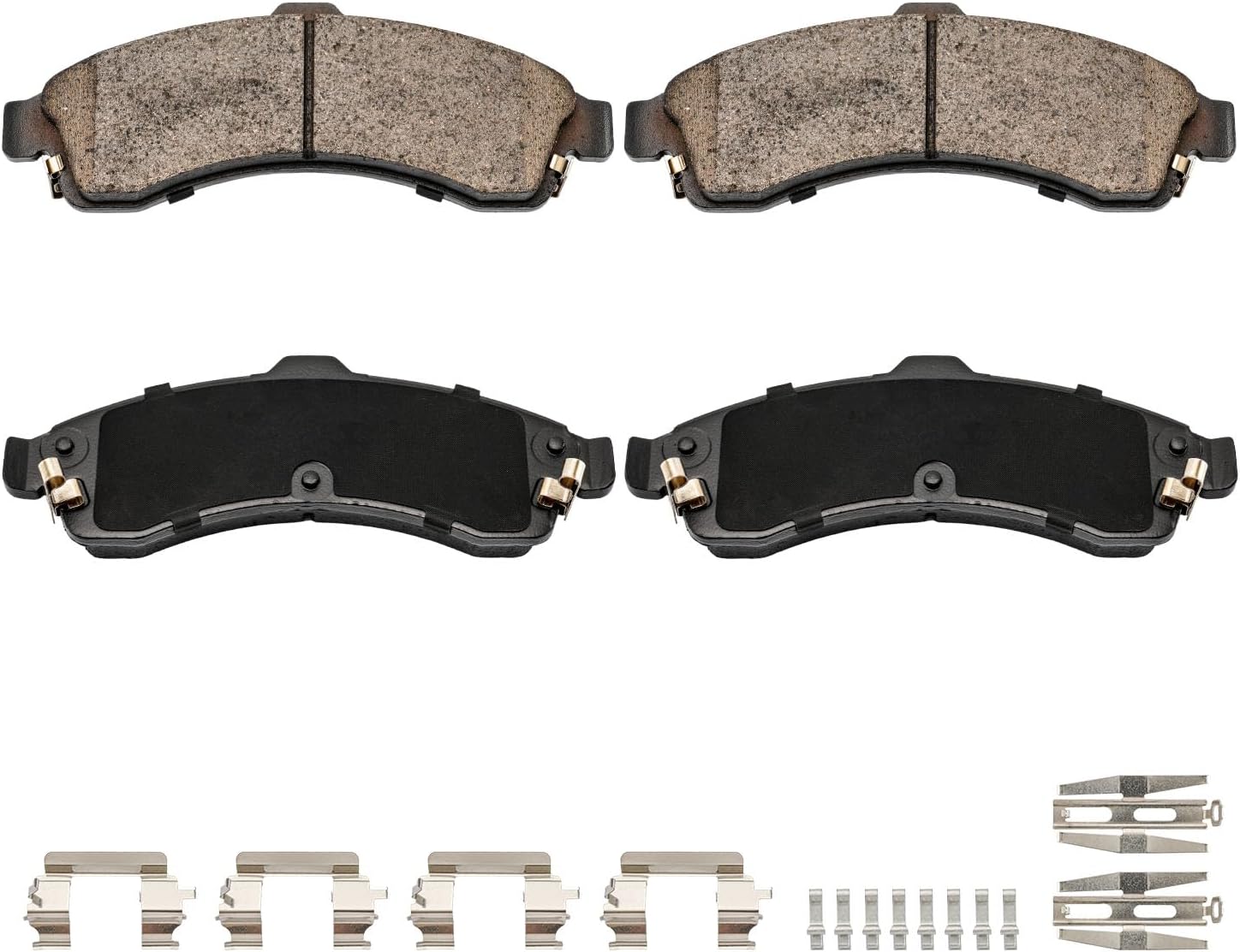 KAX Ceramic Brake Pads Front for Chevrolet/GMC/Buick/Oldsmobile/Isuzu/Saab - Trailblazer/Envoy/Rainier/Bravada/SSR/Trailblazer EXT/Ascender/Envoy XL/Envoy XUV/9-7x, Low Noise & Low Dust, Set of 4