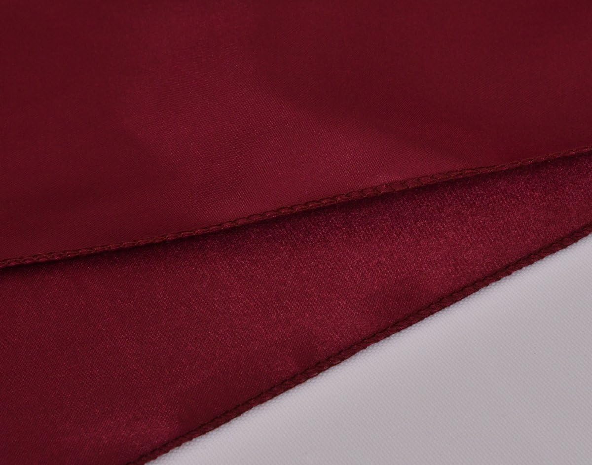 20 PCS 12 x 108 Inches Burgundy Satin Table Runners for Wedding Party Engagement Event Birthday Graduation Banquet Decoration