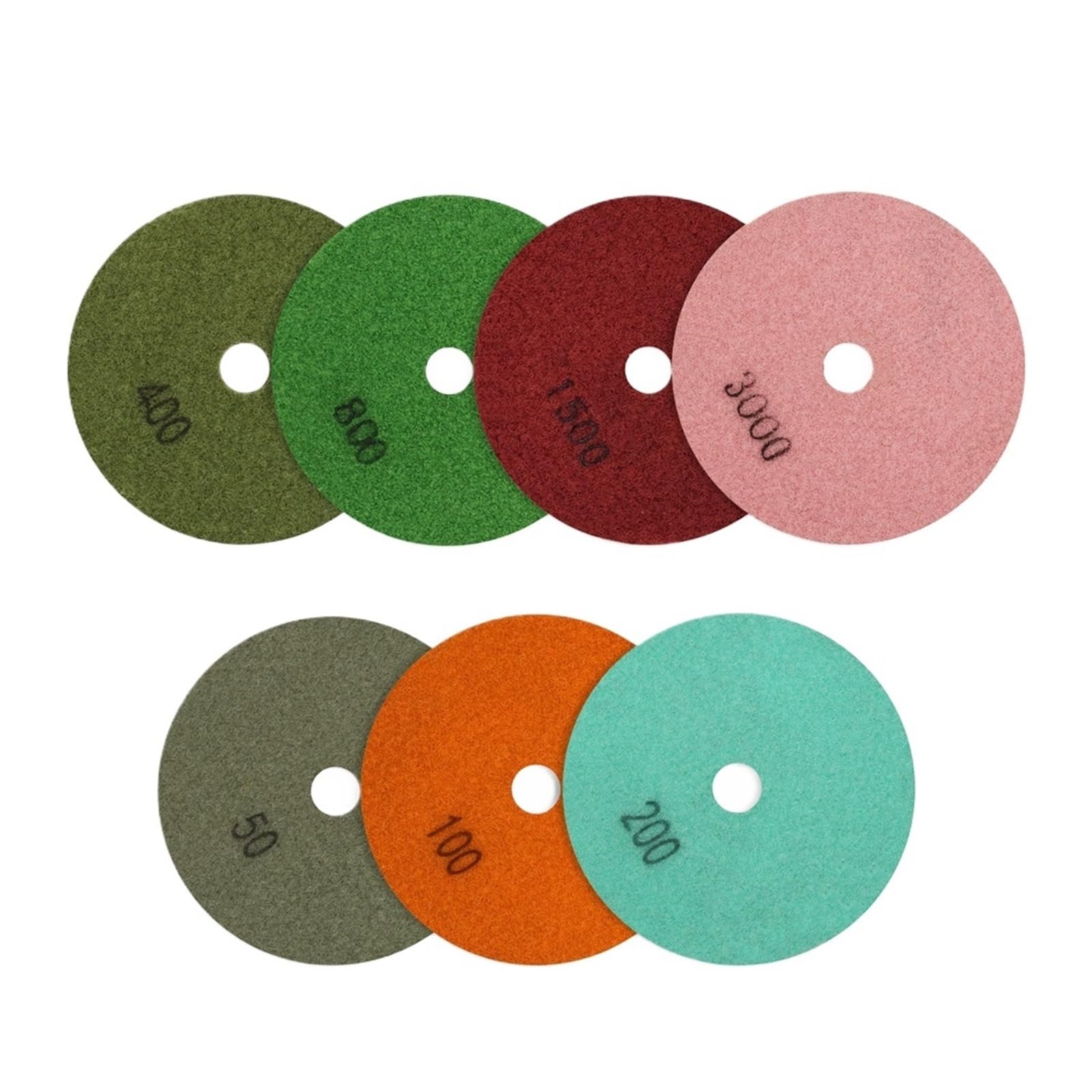 6 pezzi tamponi for lucidatura for calcestruzzo set diametro 100 mm resina for pavimenti rinnova dischi abrasivi lucidatore da 4 pollici strumento abrasivo(6Pcs G1500)