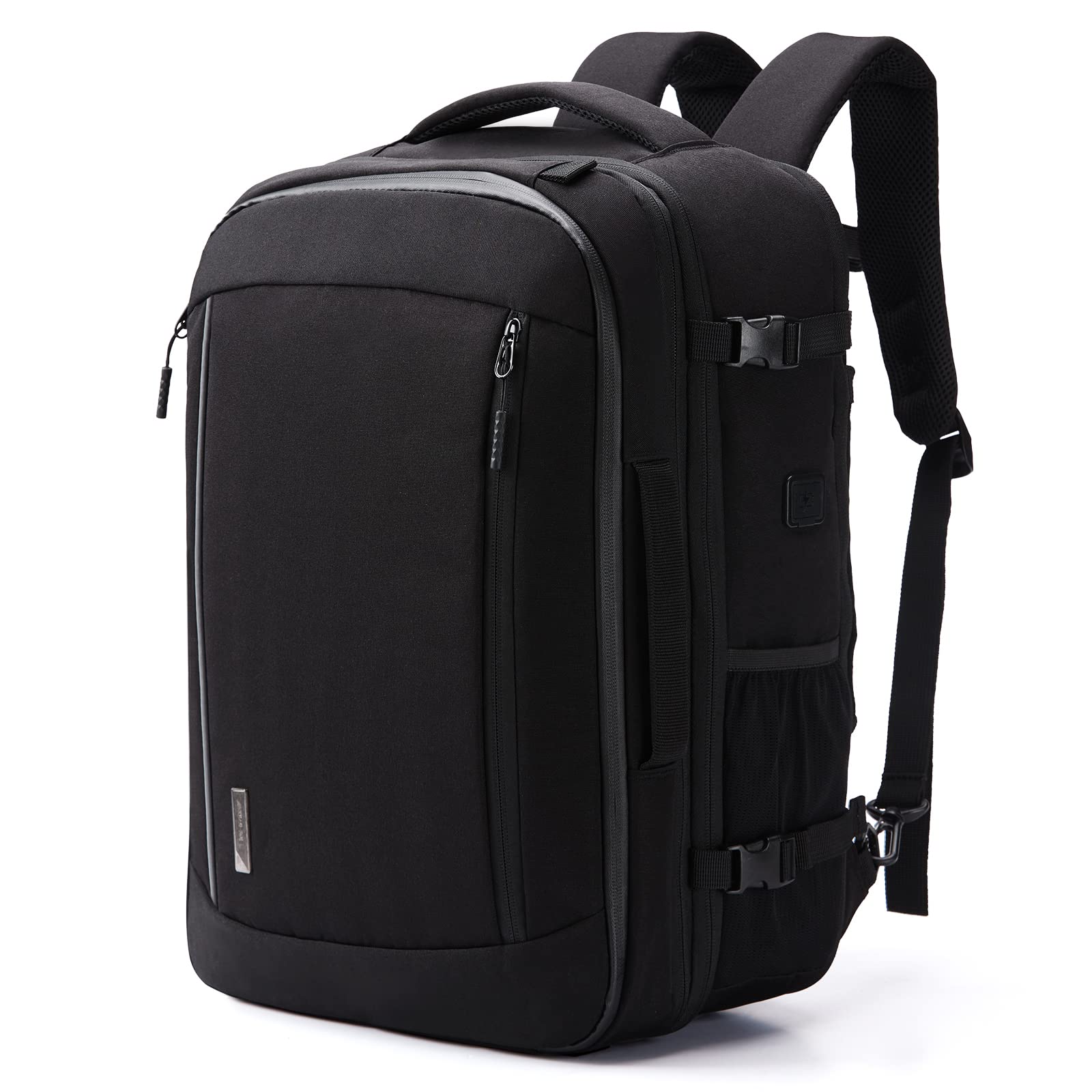 MACWE Business Travel Backpack for Men with Detachable Laptop Bag - 40L Expanable Carry On Backpack Flight Approved - Lightweight Travel Laptop Backpack Luggage (Black)