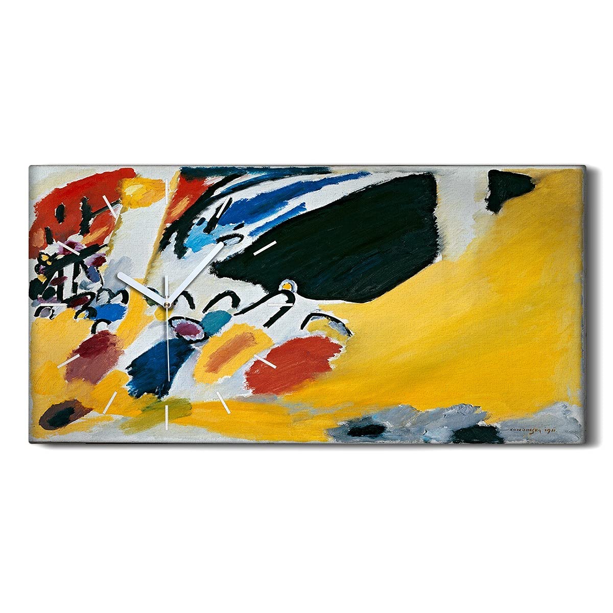 Horloge sur Toile Silencieuse Chambre Sans Bruit Art Mural Salon