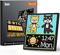 Divoom Pixoo-64 WiFi Pixel Art Display: 64x64 LED Digital Frame with App Control for Gaming Rooms & Social Counters