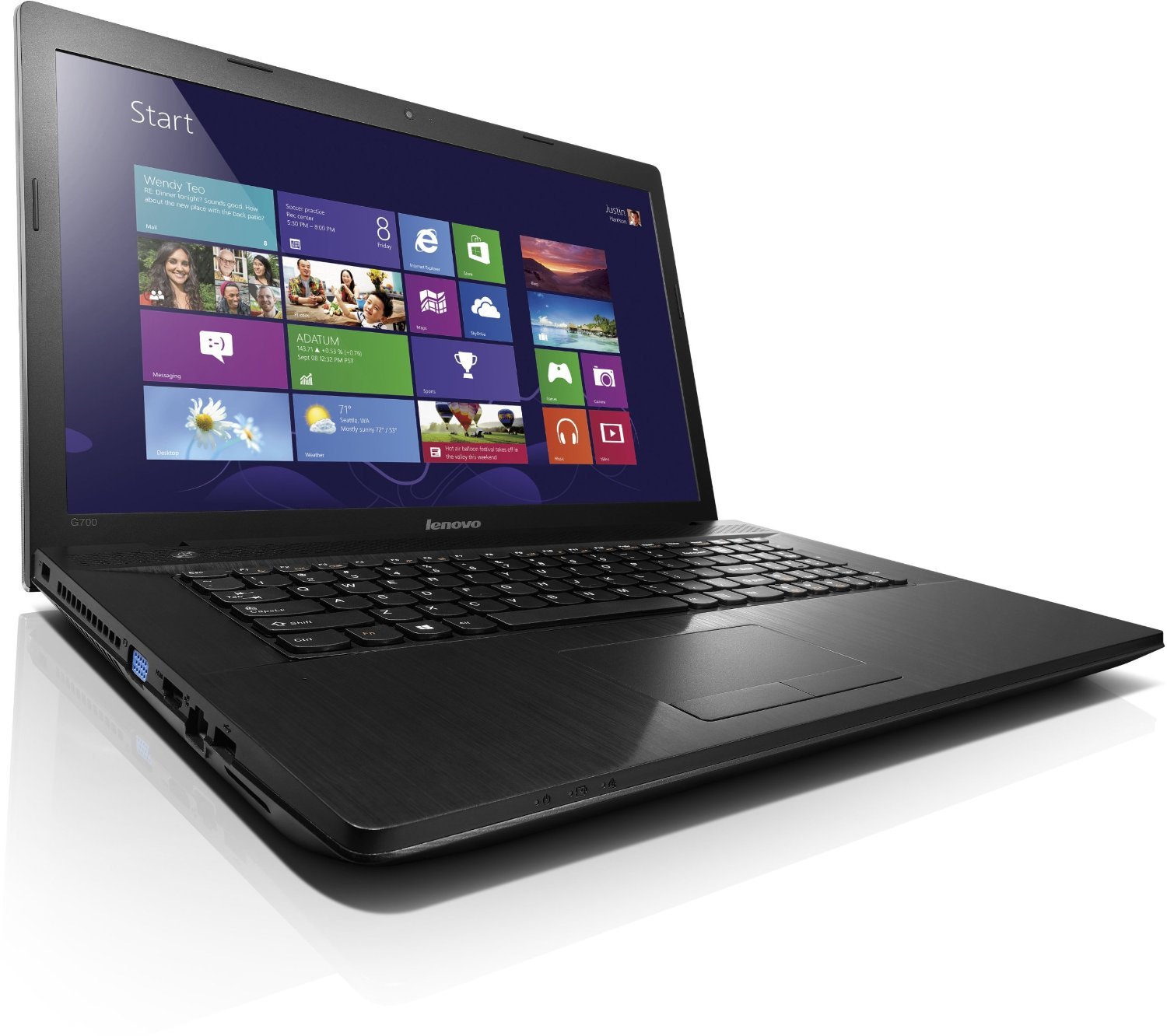 Lenovo G700 Windows 7 Pro 64Bit - 43.94 cm (17,3 Zoll) - 8GB RAM - ultraschnelle 508GB SSH - USB3.0 - Intel Pentium 2020M, 2x2,4GHz