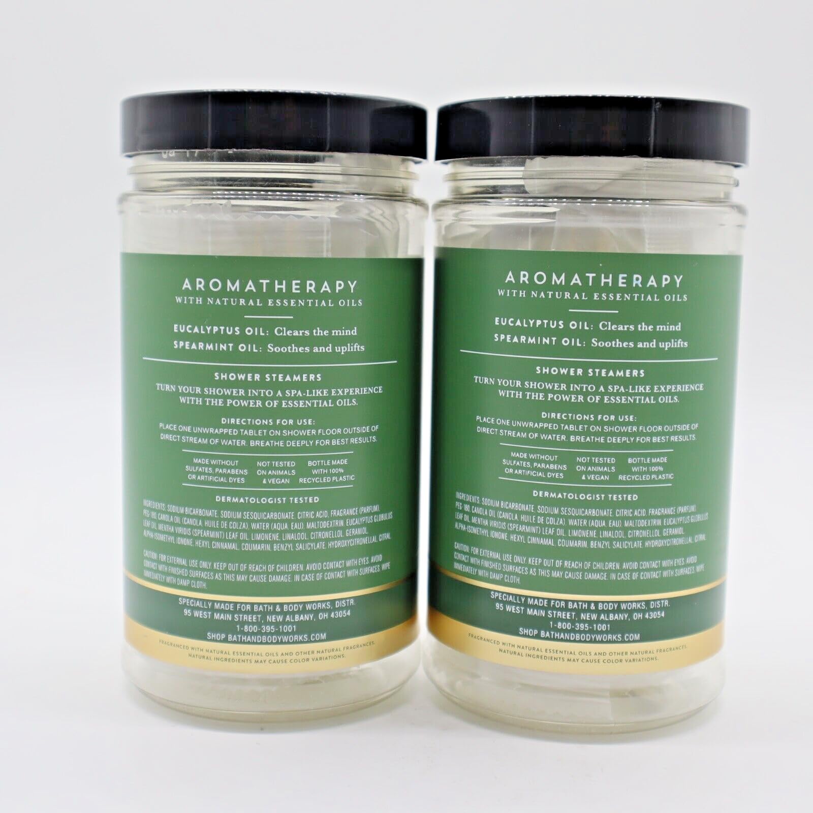 2 Aromatherapy Eucalyptus Spearmint Shower Steamers Bath Body 4.8oz