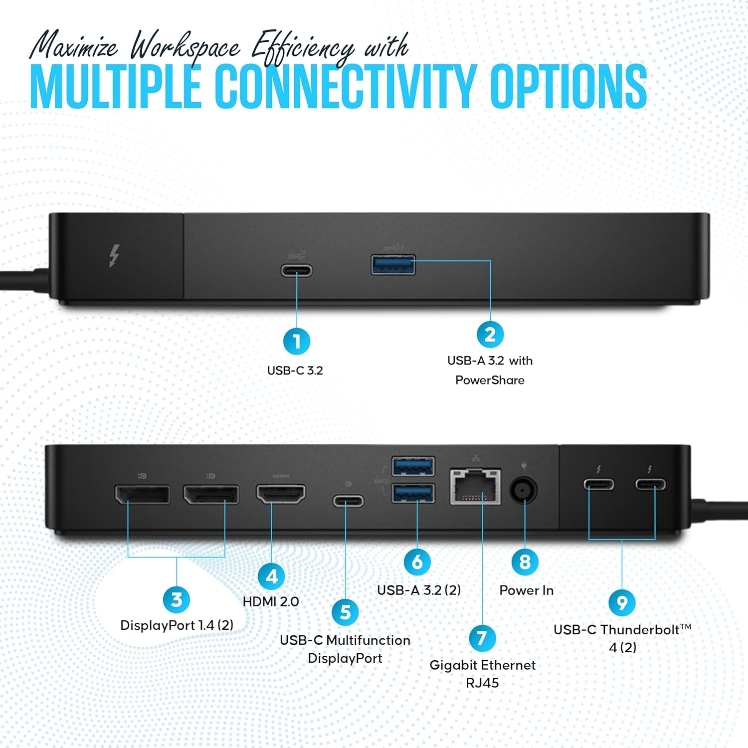 Amazon.com: WD22TB4 Dell Thunderbolt 4 Dock 40Gbps USB-C/USB A