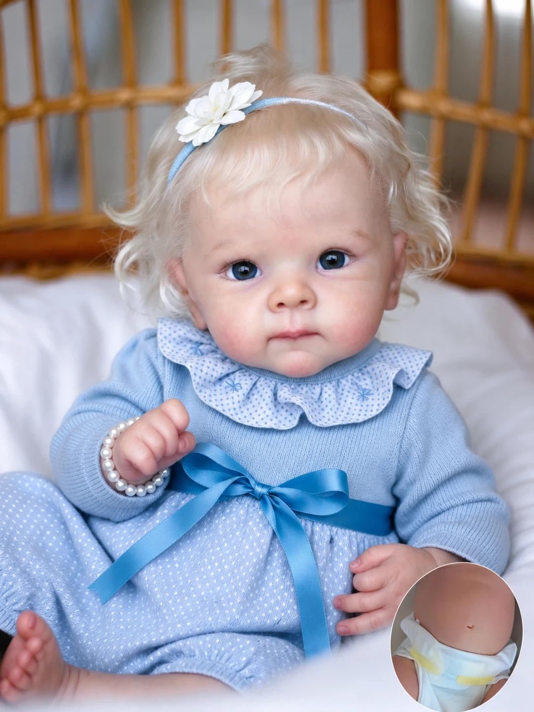 Zero pam Lifelike Reborn Baby Dolls Full Body Girl,48CM Realistic Baby Doll