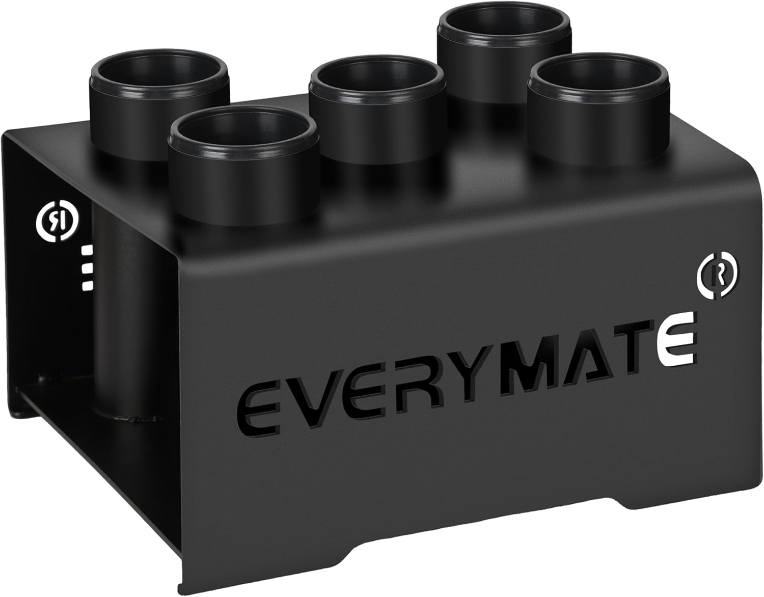 EVERYMATE Vertical Barbell Rack - Heavy-Duty Steel Organizer, Barbell Holder Floor Stand, Fits 2" Olympic Bars with Scratch-Resistant Inserts, Space-Saving for Home/Garage/Commercial Gym