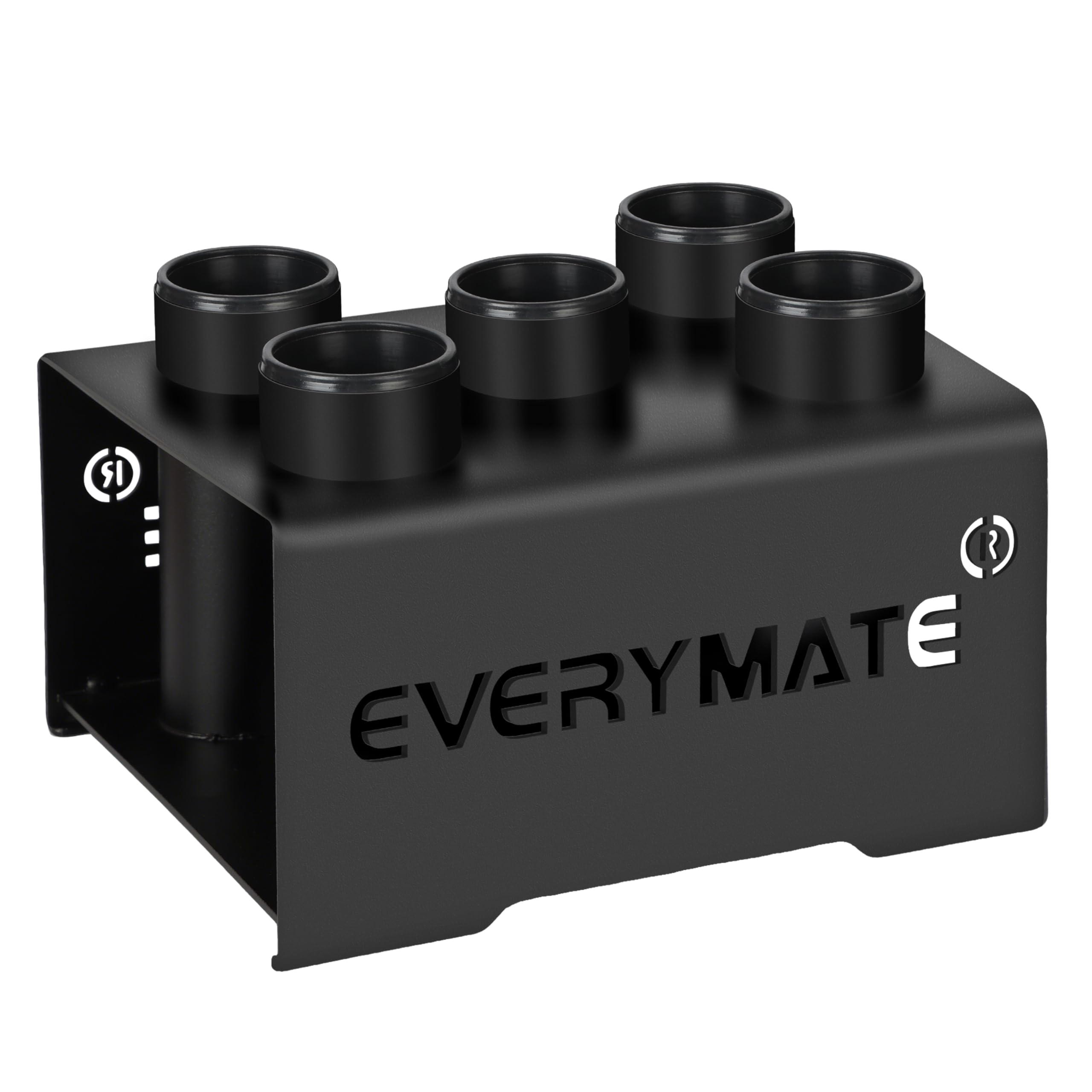 EVERYMATE Vertical Barbell Holder : 5 Barbell Holder Floor Stand, Heavy Duty Barbell Rack Stand Fit 2-Inch Olympic Bars, Curl Bars, Triceps Bars Home Gym Organizer Barbell Storage