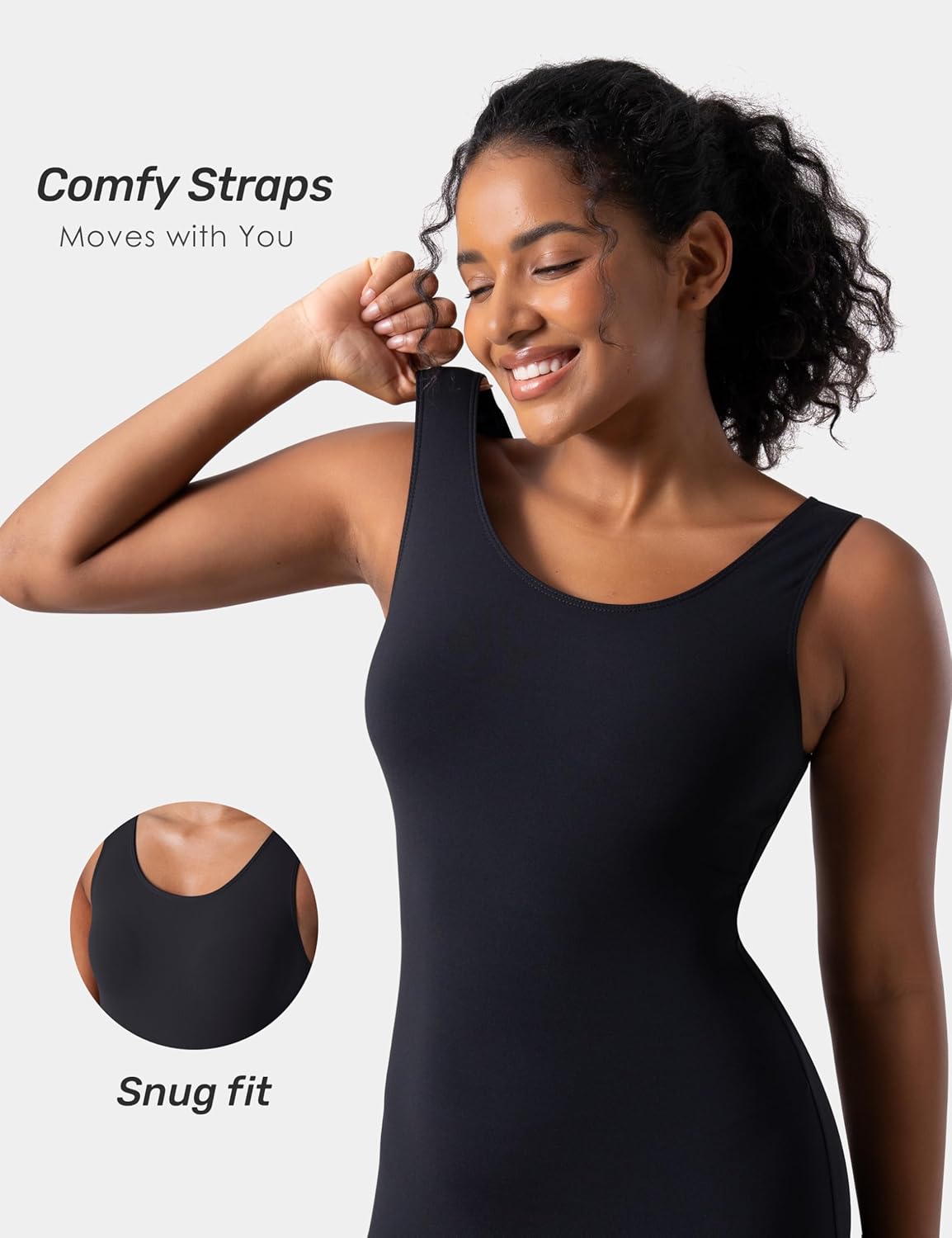 Women Rompers Jumpsuits Leotards Bodysuit One Piece Tank Top Outfit Tummy Control Workout Jumpers Body Suits - Image 5