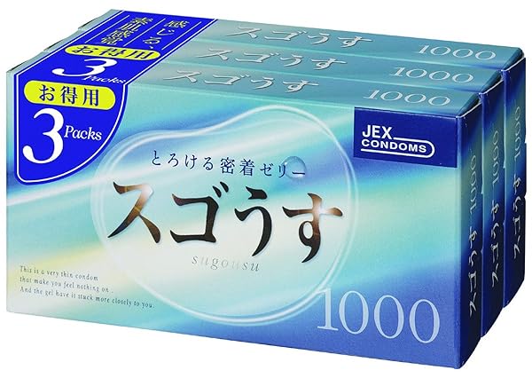 ジェクス スゴうす 1000 ゴム 12個入 3箱 ジェクス スゴうす 1000 ゴム 12個入 3箱