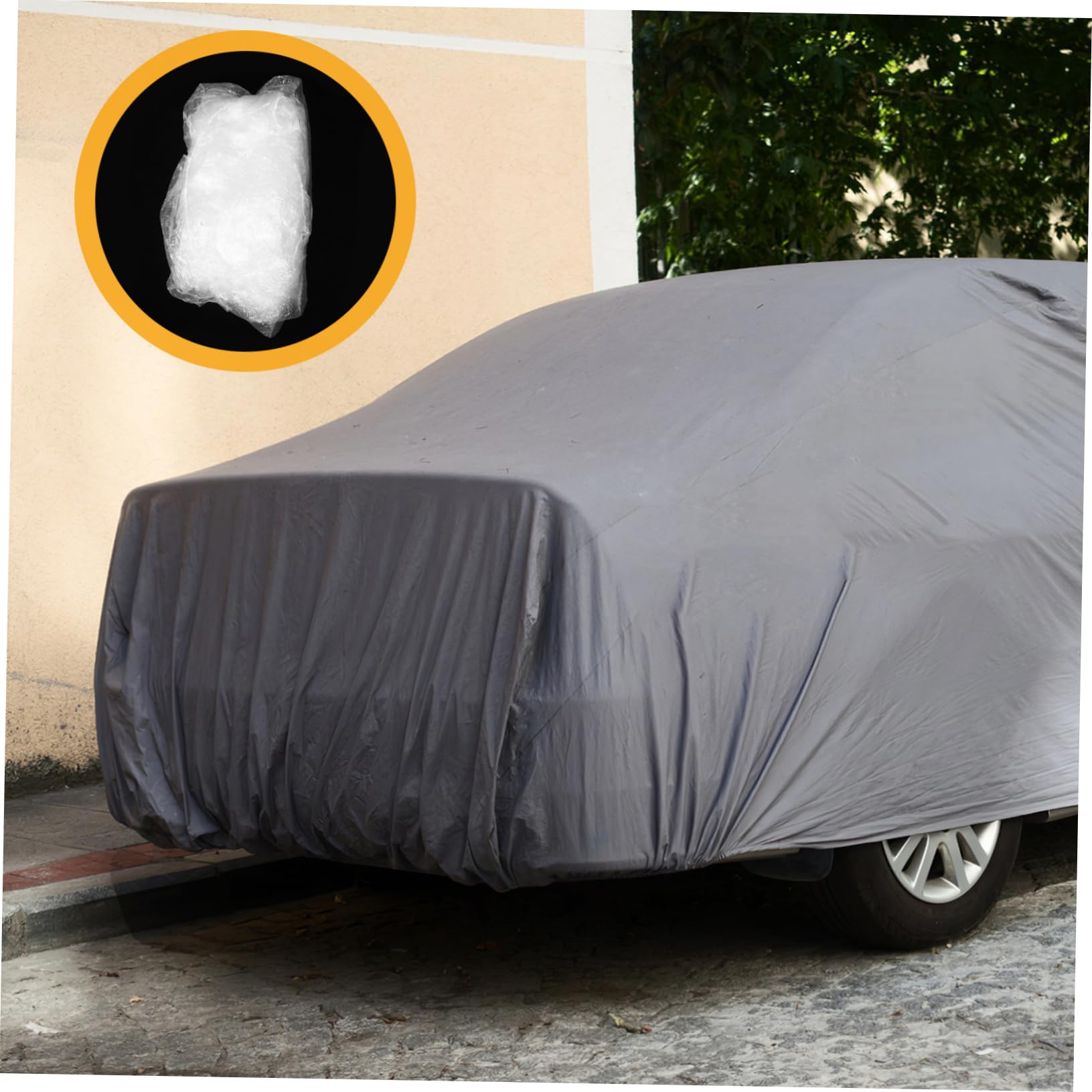 Ciieeo Disposable Plastic Car Cover Weatherproof Rain Protection for Cars Pe Film 660x380cm — view 7