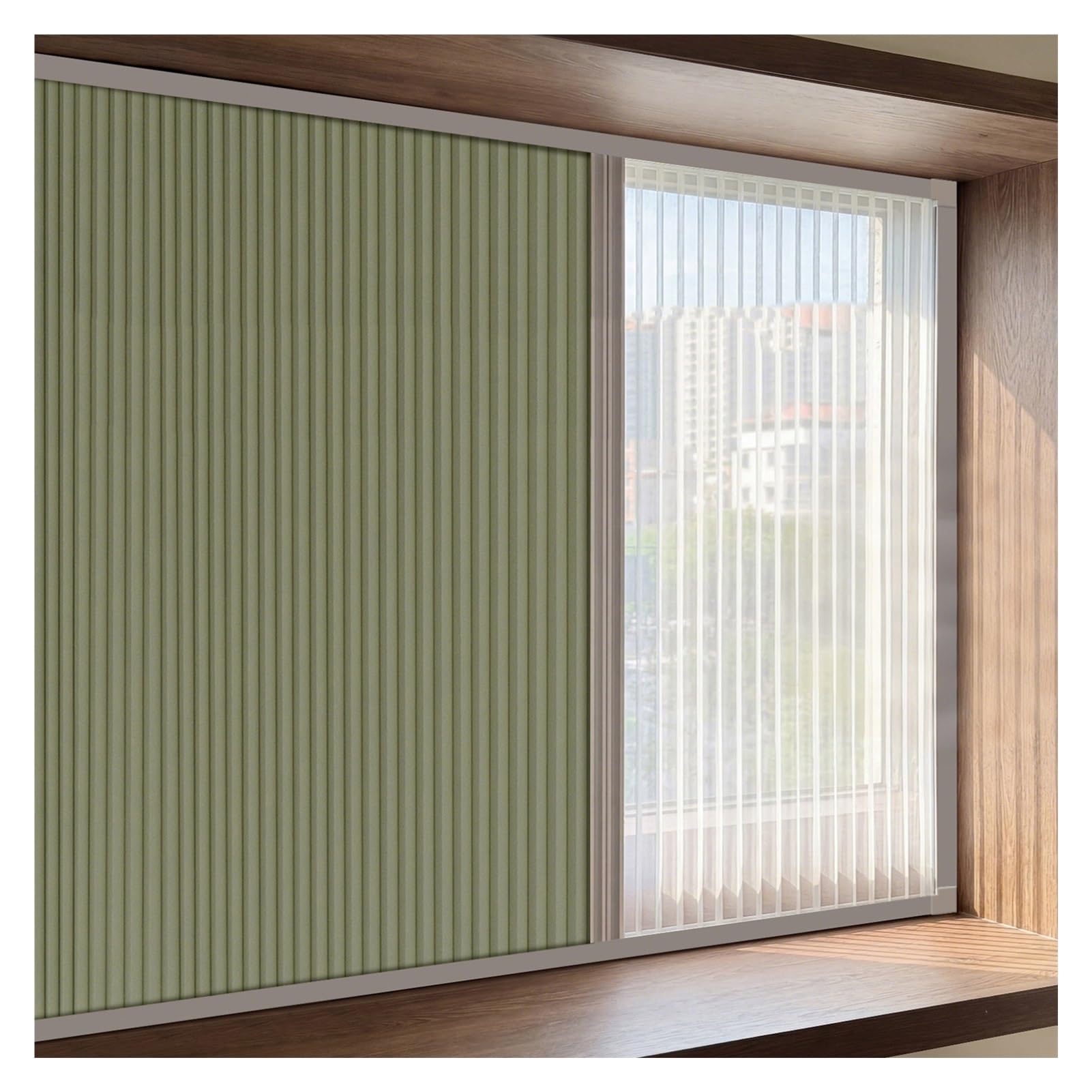 Store de fenêtre cellulaire sans fil, sans perçage, stores pliants pour chambre à coucher, écran thermique avec cadre en aluminium