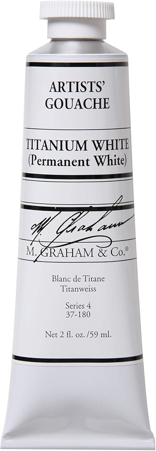 M. Graham & Co. 2-Ounce Tube Gouache Paint, Titanium White
