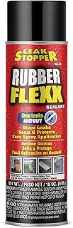 Leak Stopper Rubber Flexx – Waterproof Repair & Sealant Spray - Point & Spray to Seal Cracks, Holes, Leaks, Corrosion & More | Black – 1 Bottle 18oz