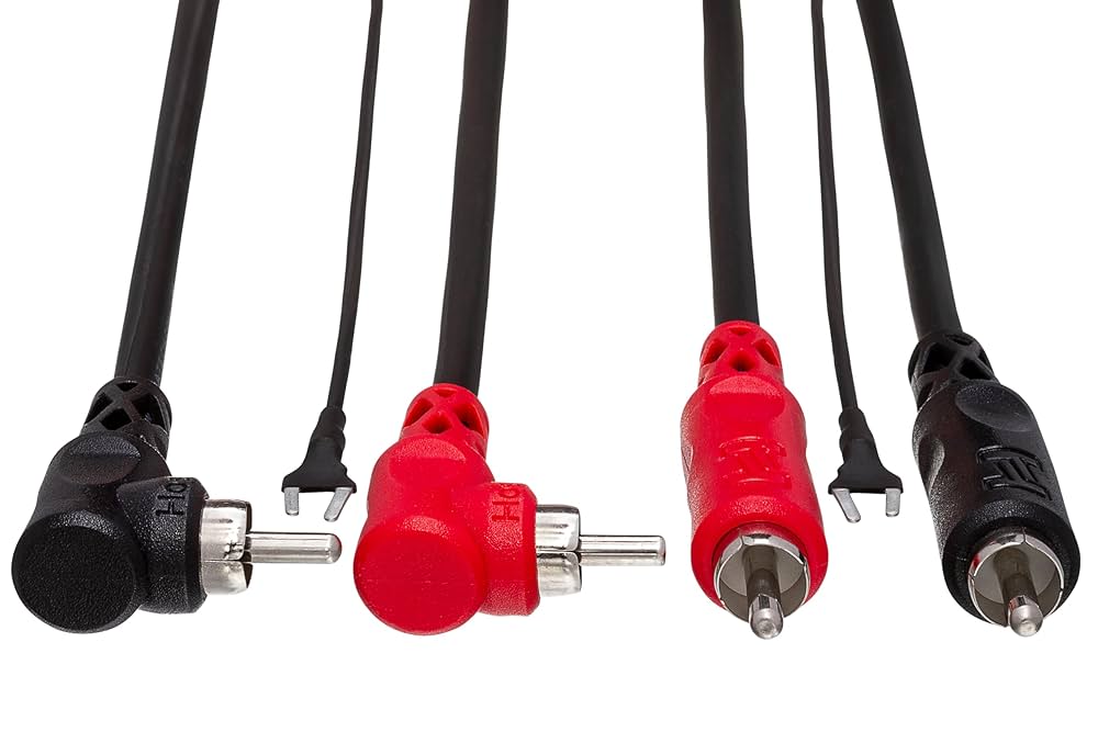 Amazon.com: HOSA CRA-202DJ Stereo RCA to Right-Angle Stereo