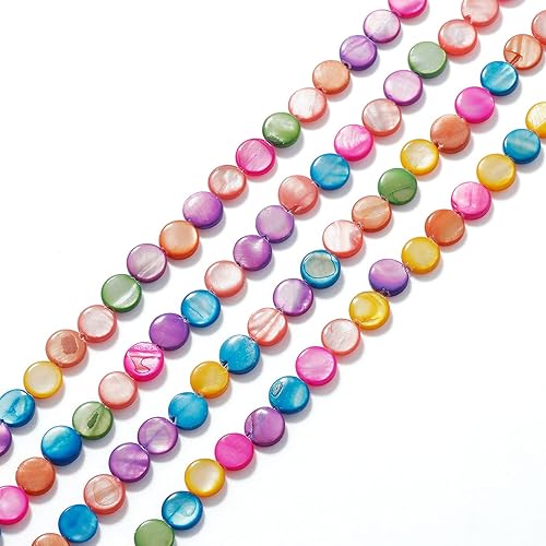 Miniatura 9 de Firstmeet 160 cuentas de madreperla natural de 0.236 pulgadas (0.236 in), cuentas redondas para hacer joyas, collares, pulseras y aretes