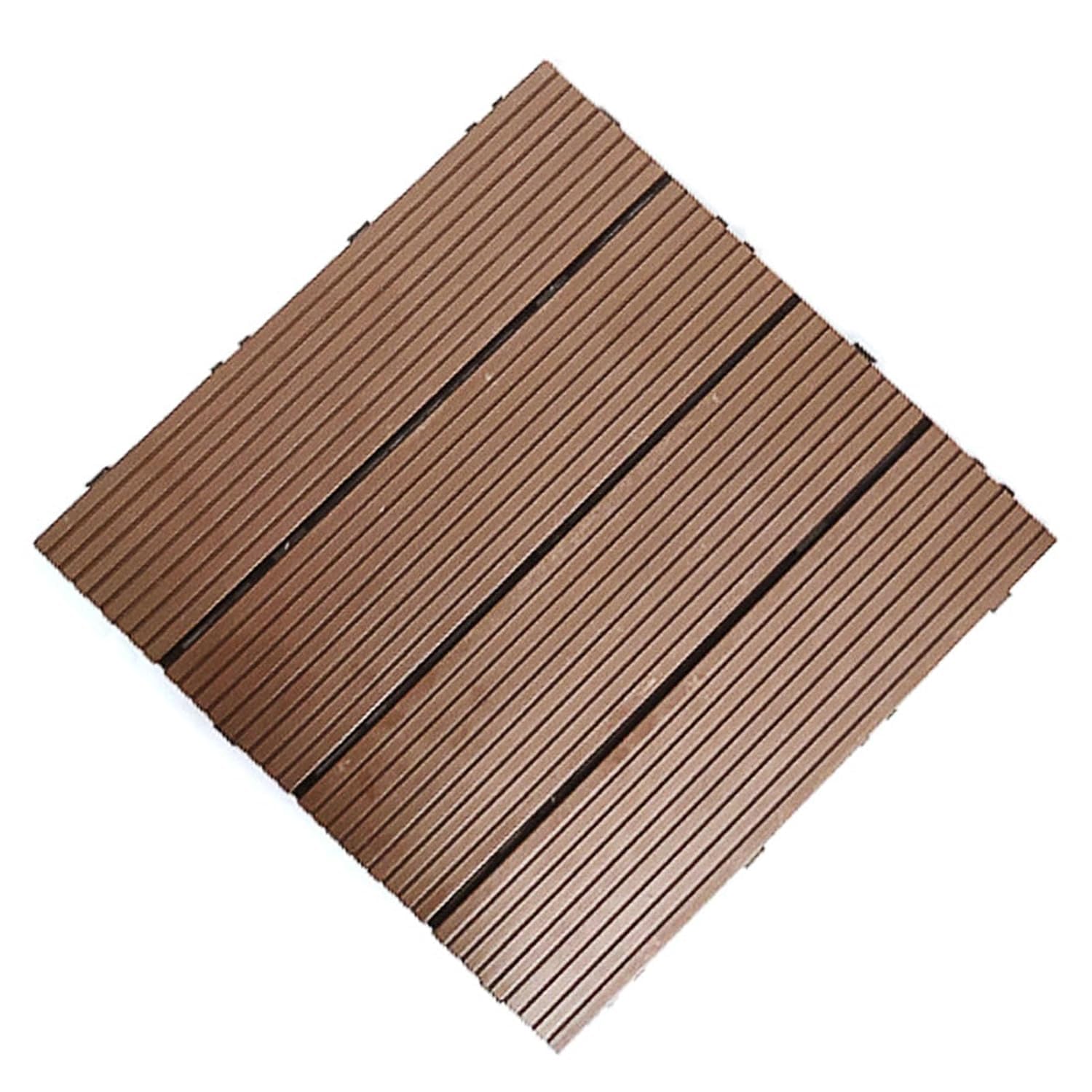 Baldosas for terrazas entrelazadas de plástico y Madera