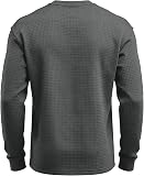 Elneeya Mens Rugby Shirt Game Day Waffle V005-dark Gray – Waffle Knit Texture：The textured waffle knit construction creates