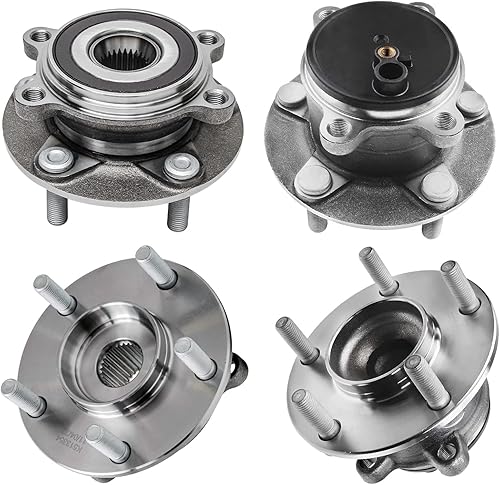 Miniatura 460 de Detroit Axle - Kit de cubos de rodamiento de rueda delantera de 6 piezas para Dodge Dart 2013-2016, Chrysler 200 2015-2017, 2 cojinetes de rueda