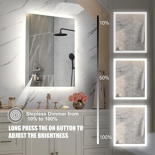 Miniatura 6 de KAASUN - Espejo LED montado en la pared para baño