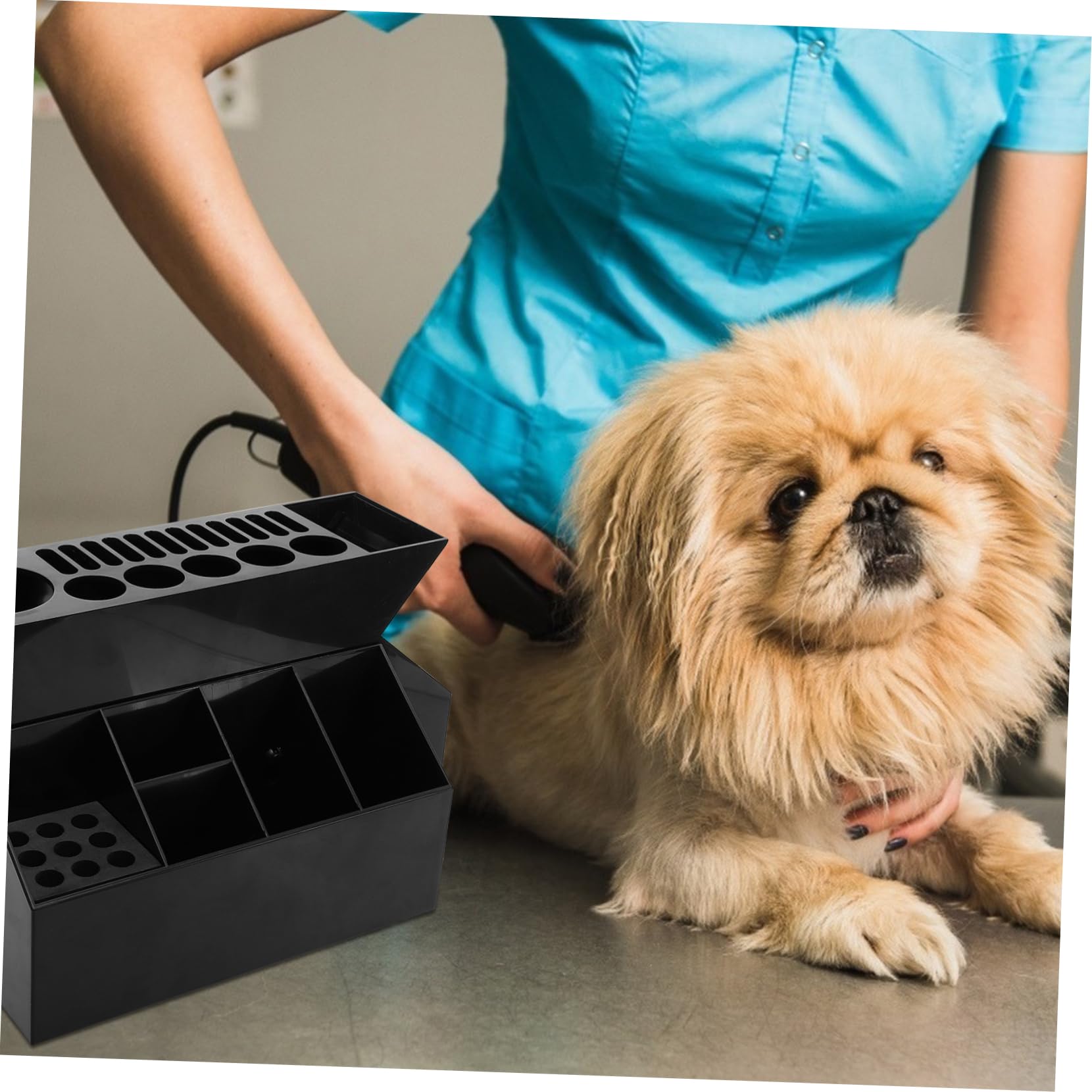 TOVINANNA Hair Holder for Barber Scissor Rack Large Capacity Scissor Socket Box Stylist Tool Storage