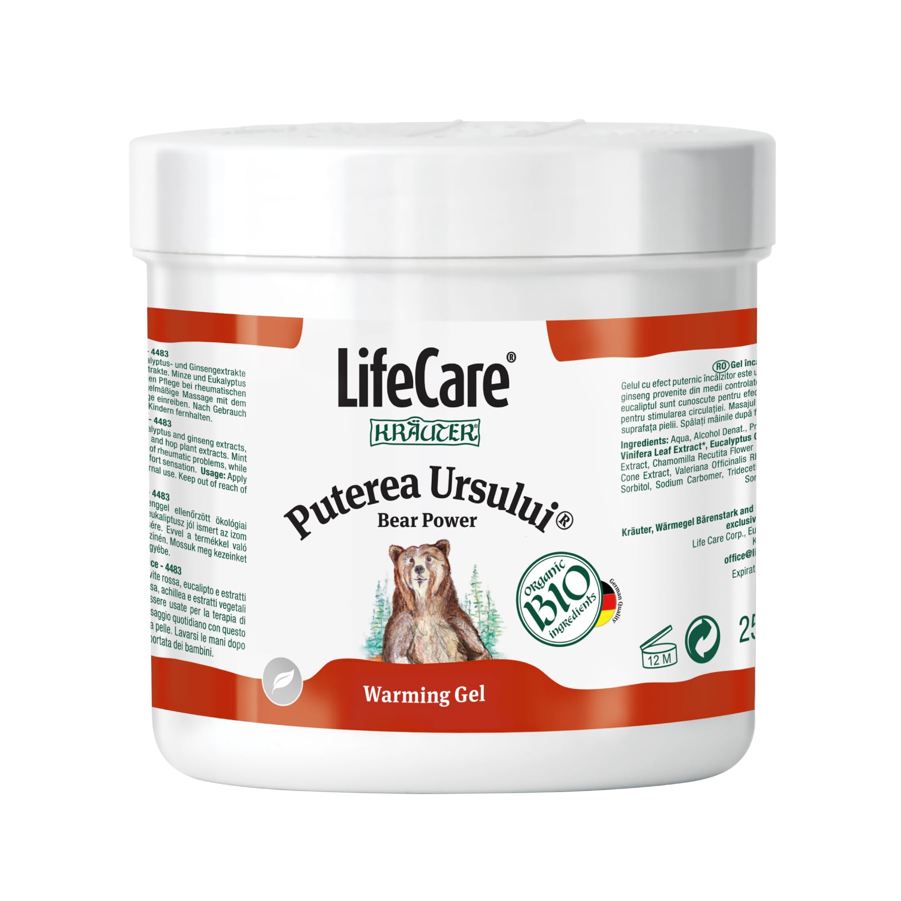 Gel riscaldatore Potere dell’Orso, con erbe BIO, LifeCare.AnaGisca (250 ml)