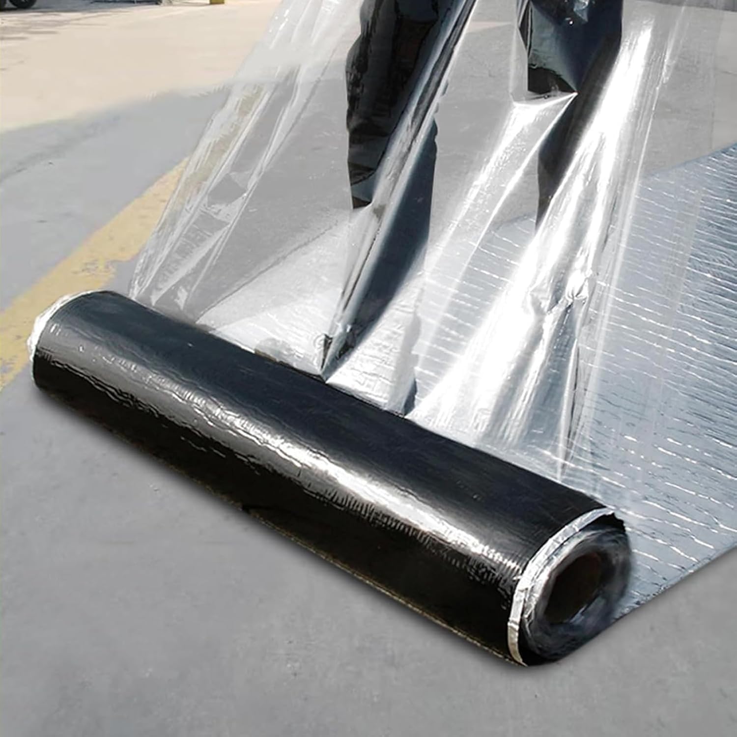 Genérico 2 Rollos de Cinta Impermeable para reparación de techos, Cinta autoadhesiva de butilo, betún con lámina de Aluminio para Paredes, Suelos, desvanes, Aislamiento térmico, sellador de Asfalto,