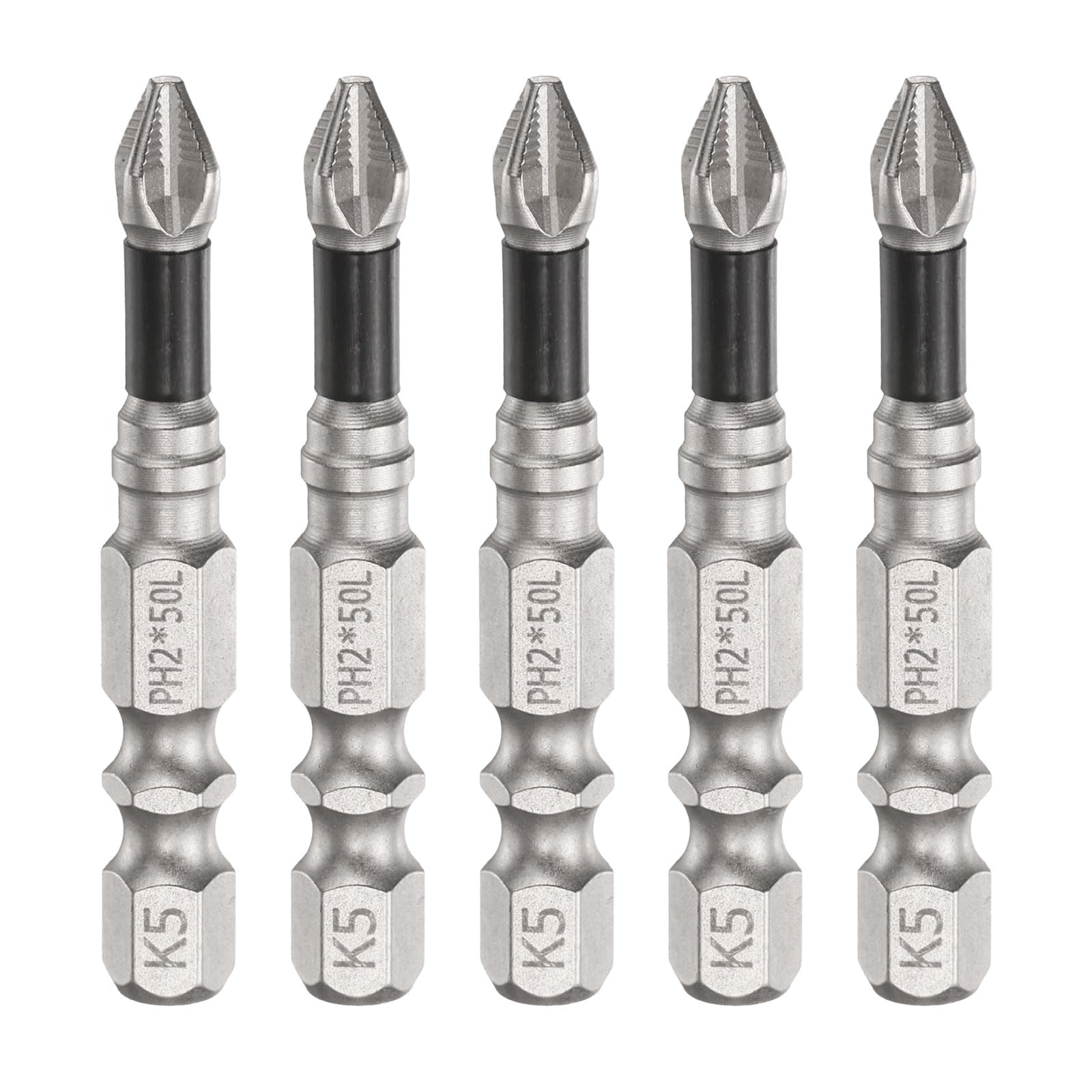 TEMO PH2 Schraubendreher-Bits – 25-teilig, 50 Mm Lang, Schlagfest Mit Sechskantschaft