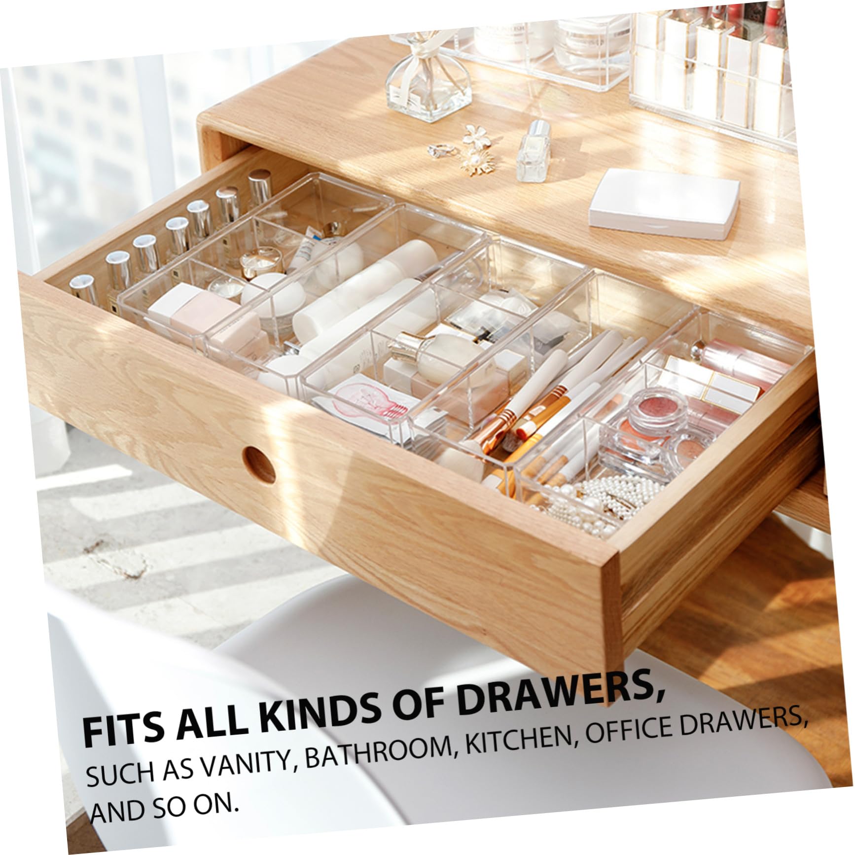 16 Stück Schubladenorganizer für Make Up aus Kunststoff Durchsichtiger