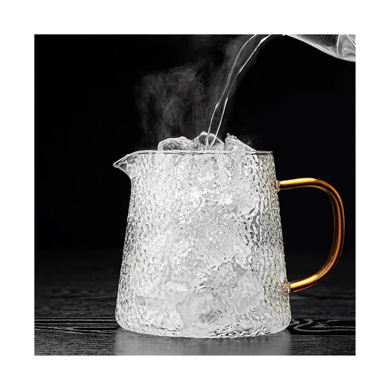Teiera Teiera in vetro resistente Set da tè cinese Bollitore Puer Caffettiera in Comodo ufficio(600ml)