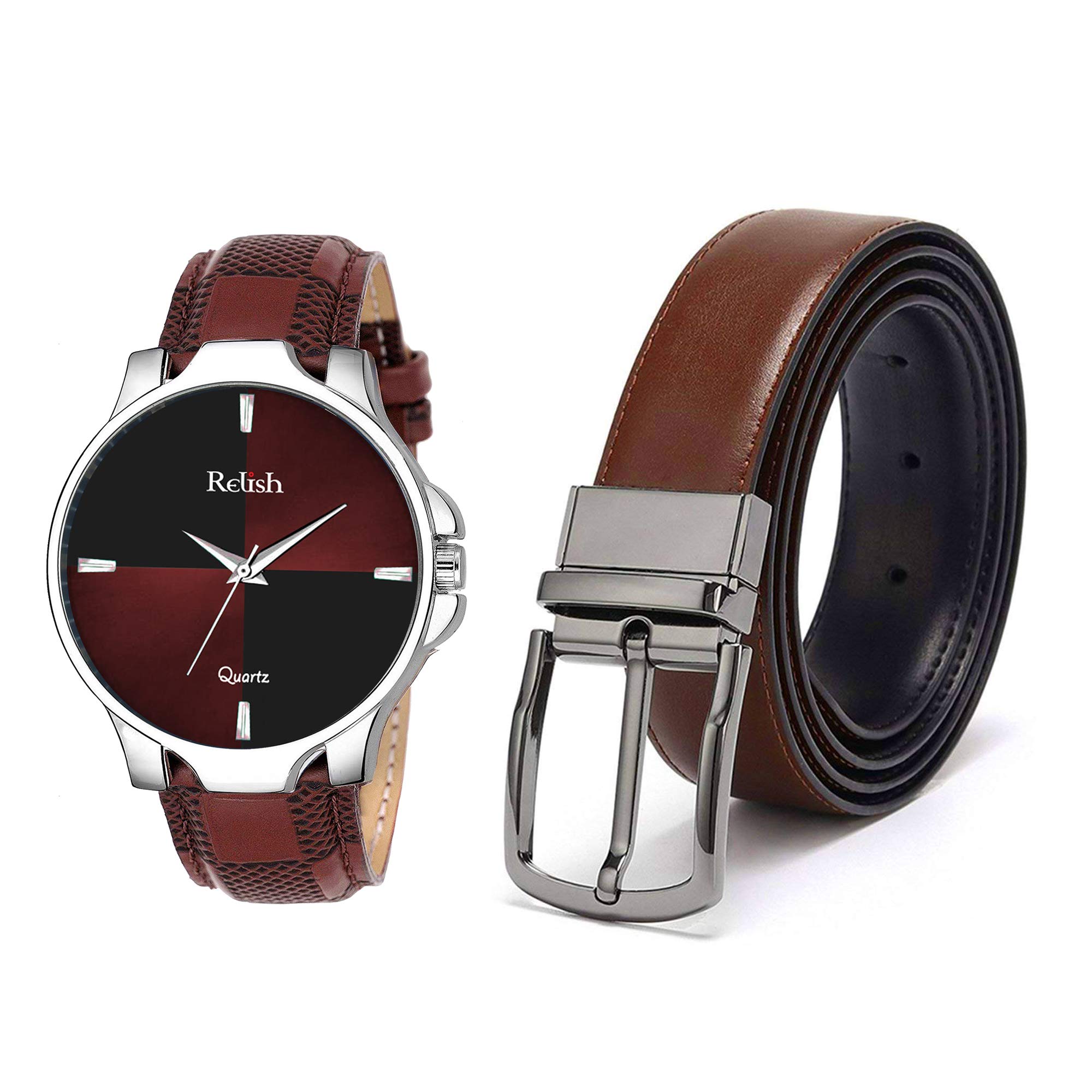 Relish Analogue Mens & Boys Watch and Reversible PU-Leather Belt | RE-WABE04 (B09262WJ6M) Amazon Price History, Amazon Price Tracker